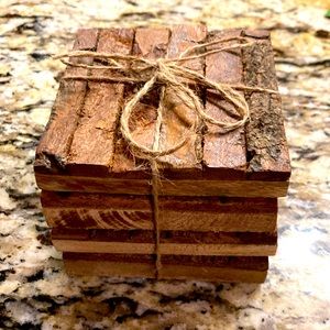 Real wooden coasters.  Farmhouse, country, primitive, rustic, Western, BOHO.